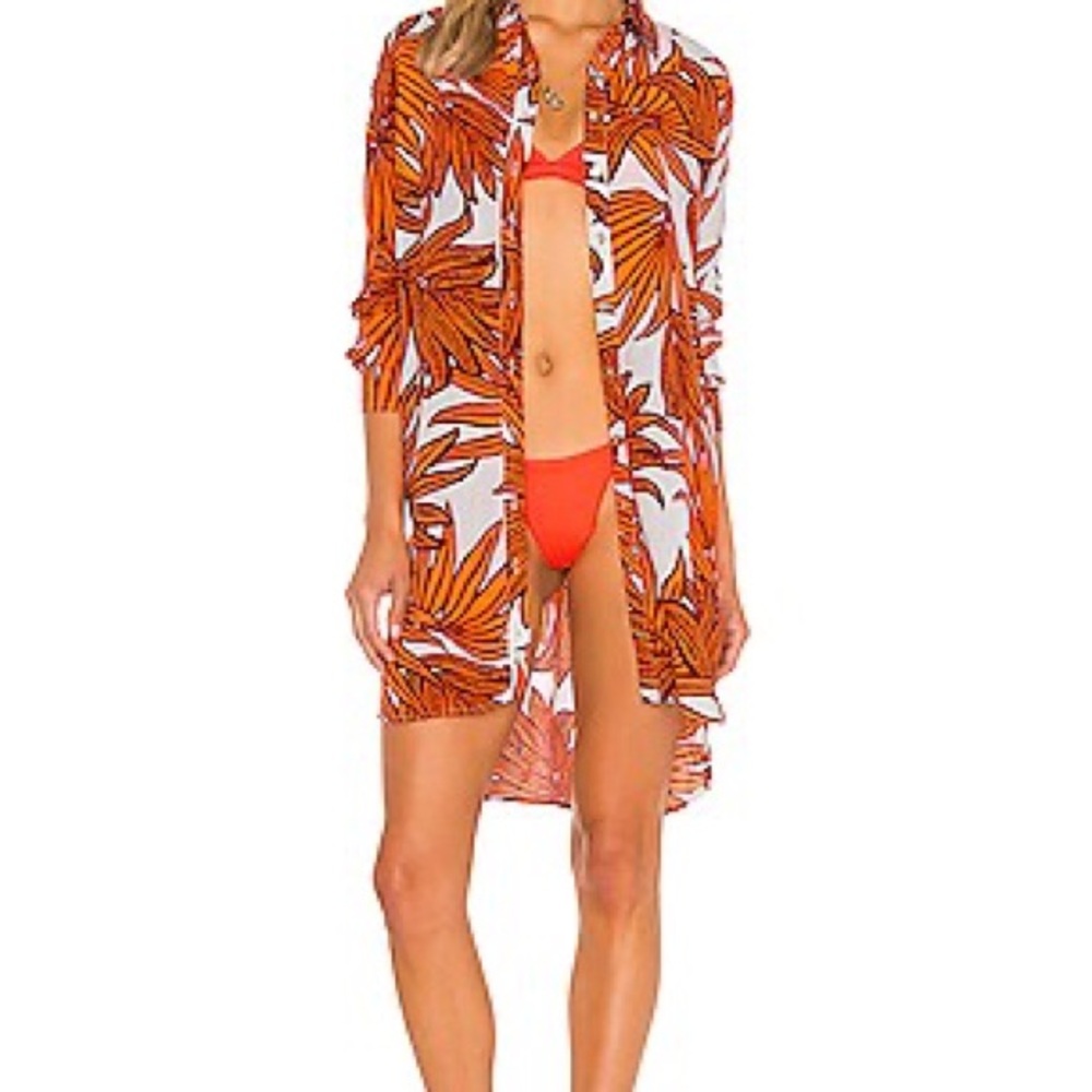 Maaji Mandy tropical print shirt in Zambeze River - small